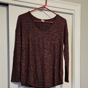 Women's Maroon V-Neck sweater